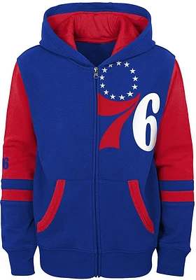 Philadelphia 76ers Baby Straight to the League Long Sleeve Full Zip Sweatshirt - Blue