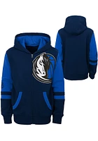 Dallas Mavericks Toddler Straight to the League Long Sleeve Full Zip Sweatshirt - Blue