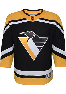 Pitt Penguins Boys Black Reverse Retro Premier Hockey Jersey