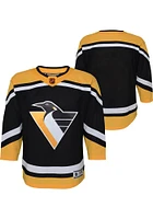 Pitt Penguins Boys Black Reverse Retro Premier Hockey Jersey