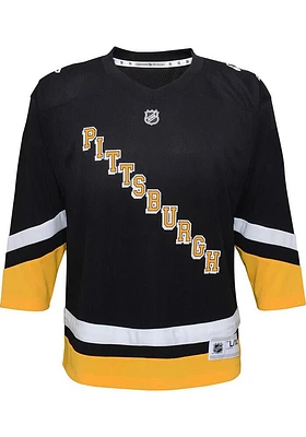 Pitt Penguins Boys Black Replica Third Hockey Jersey