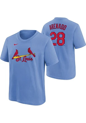 Nolan Arenado St Louis Cardinals Youth Light Blue NN Player Tee