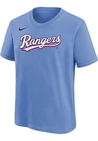 Marcus Semien Texas Rangers Youth Light Blue Name and Number Player Tee