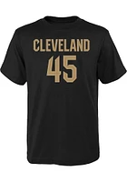 Donovan Mitchell  Cleveland Cavaliers Boys Black Flat NN Short Sleeve T-Shirt