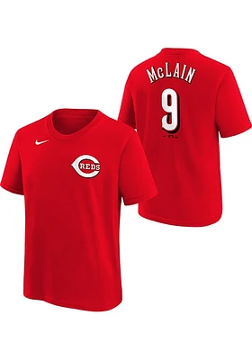 Matt McLain Cincinnati Reds Youth Red Name and Number Player Tee