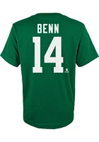 Jamie Benn  Dallas Stars Boys Green Name Number Short Sleeve T-Shirt