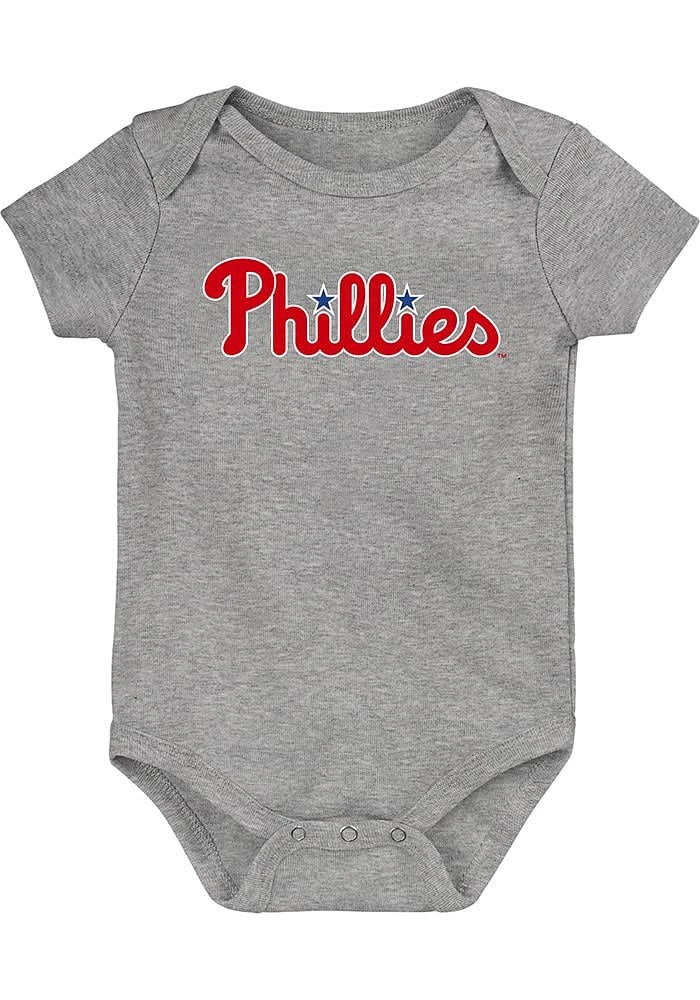 Philadelphia Phillies Baby Wordmark Short Sleeve One Piece