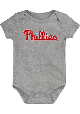Philadelphia Phillies Baby Wordmark Short Sleeve One Piece