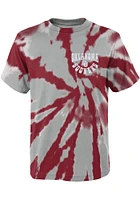 Oklahoma Sooners Youth Cardinal Pennant Tie Dye Short Sleeve T-Shirt