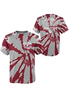 Oklahoma Sooners Youth Cardinal Pennant Tie Dye Short Sleeve T-Shirt