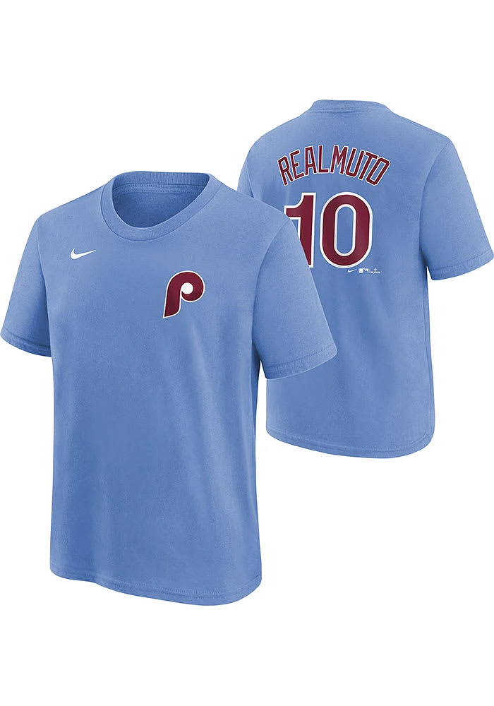 JT Realmuto  Philadelphia Phillies Boys Light Blue Name and Number Short Sleeve T-Shirt