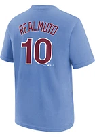 JT Realmuto  Philadelphia Phillies Boys Light Blue Name and Number Short Sleeve T-Shirt
