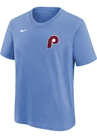 JT Realmuto  Philadelphia Phillies Boys Light Blue Name and Number Short Sleeve T-Shirt