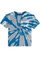 Detroit Lions Toddler Blue Pennant Tie Dye Short Sleeve T-Shirt