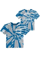 Detroit Lions Toddler Blue Pennant Tie Dye Short Sleeve T-Shirt