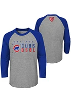 Chicago Cubs Youth Grey Into the Stratosphere Long Sleeve Fashion T-Shirt