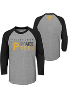 Pittsburgh Pirates Youth Grey Into the Stratosphere Long Sleeve Fashion T-Shirt