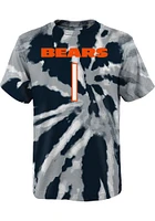 Justin Fields Chicago Bears Youth Navy Blue Tie Dye NN Player Tee