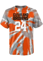 Nick Chubb Cleveland Browns Youth Orange Tie Dye NN Player Tee