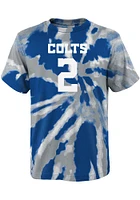 Carson Wentz Indianapolis Colts Youth Blue Tie Dye NN Player Tee