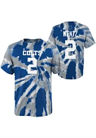 Carson Wentz Indianapolis Colts Youth Blue Tie Dye NN Player Tee
