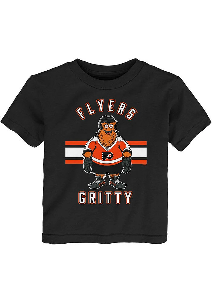 Gritty Outer Stuff Philadelphia Flyers Youth Black Life Short Sleeve T-Shirt