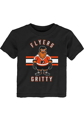 Gritty  Outer Stuff Philadelphia Flyers Toddler Black Life Short Sleeve T-Shirt