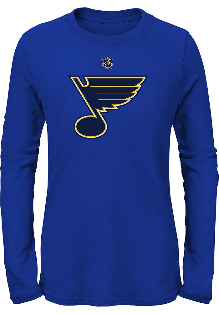 St Louis Blues Girls Blue primary logo Long Sleeve T-shirt