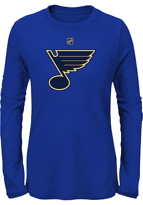 St Louis Blues Girls Blue primary logo Long Sleeve T-shirt