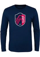 St Louis City SC Youth Navy Blue Our Long Sleeve T-Shirt