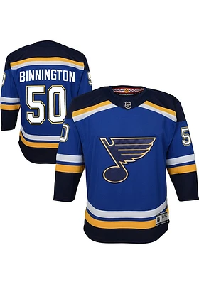 Jordan Binnington  St Louis Blues Youth Blue Premier Home Hockey Jersey