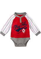 St Louis Cardinals Baby Red Is It Game Time Yet Set One Piece with Bib