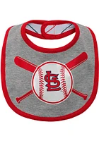 St Louis Cardinals Baby Red Is It Game Time Yet Set One Piece with Bib