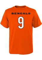 Joe Burrow Cincinnati Bengals Youth Orange Mainliner NN Player Tee