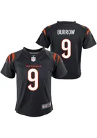 Joe Burrow Cincinnati Bengals Boys Black Nike Game Football Jersey