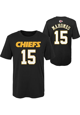 Patrick Mahomes  Kansas City Chiefs Boys Black Mainliner NN Short Sleeve T-Shirt