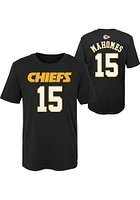 Patrick Mahomes  Kansas City Chiefs Boys Black Mainliner NN Short Sleeve T-Shirt