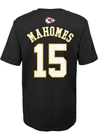 Patrick Mahomes  Kansas City Chiefs Boys Black Mainliner NN Short Sleeve T-Shirt