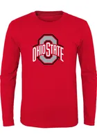 Ohio State Buckeyes Youth Red Primary Logo Long Sleeve T-Shirt