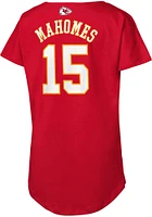 Patrick Mahomes Kansas City Chiefs Girls Red Mainliner NN Dolman Short Sleeve Player T Shirt