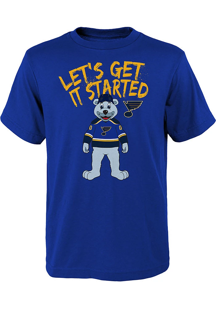 Louie Outer Stuff St Louis Blues Youth Blue Lets Get It Started Short Sleeve T-Shirt