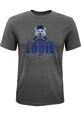 Louie  Outer Stuff St Louis Blues Youth Grey Its Not Easy Being Short Sleeve Fashion T-Shirt