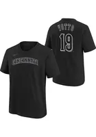 Joey Votto Cincinnati Reds Youth Black Refresh NN Player Tee