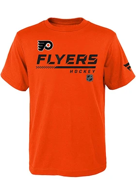 Philadelphia Flyers Youth Orange Authentic Pro Short Sleeve T-Shirt