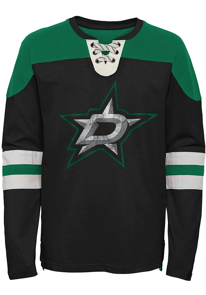 Dallas Stars Boys Black Goaltender Long Sleeve Crew Sweatshirt