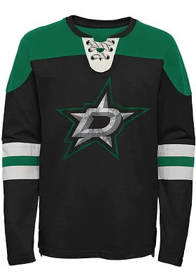 Dallas Stars Boys Black Goaltender Long Sleeve Crew Sweatshirt
