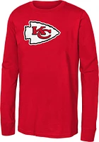 Kansas City Chiefs Youth Red Primary Logo Long Sleeve T-Shirt