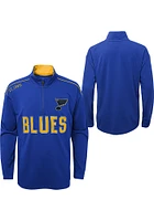 St Louis Blues Youth Blue Attacking Zone Long Sleeve Quarter Zip Shirt