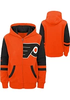 Philadelphia Flyers Youth Orange Faceoff Long Sleeve Full Zip Jacket