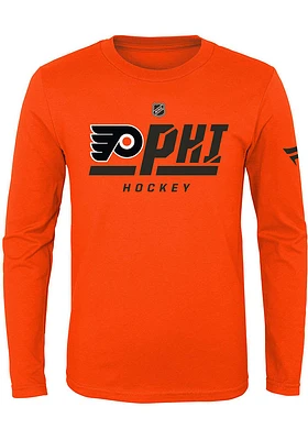 Philadelphia Flyers Youth Orange Authentic Pro 2 Long Sleeve T-Shirt